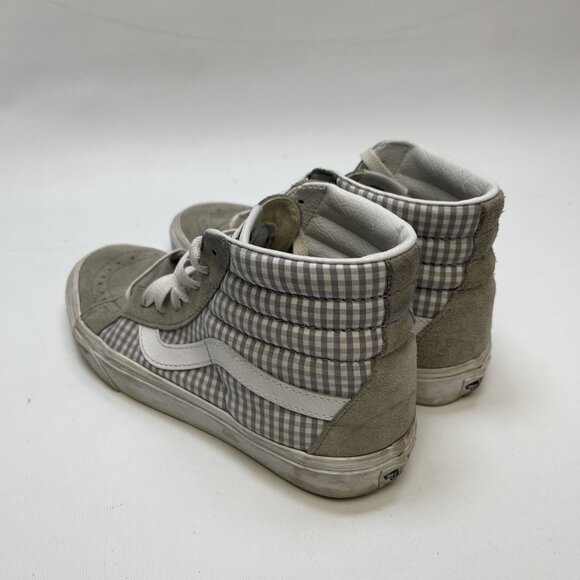 Vans SK8 Hi Tapered Gingham Grey / White Womens Size 8 Skate Sneakers Y2K - Picture 3 of 12